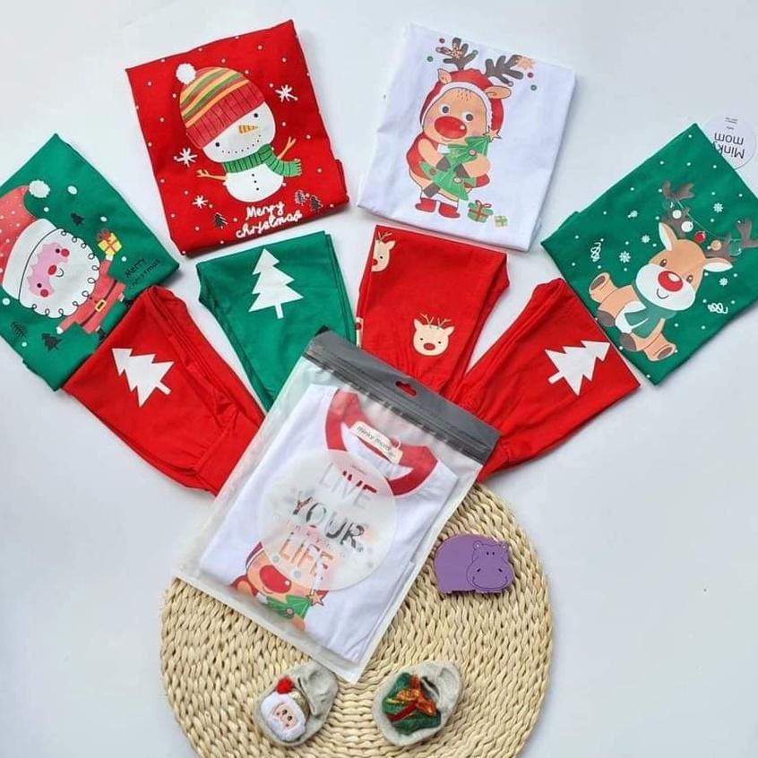 Bộ Giáng Sinh Cho Bé Bộ NOEL Dài Tay Cho Bé Trai Bé Gái Chất Cotton Cao Cấp Siêu Co Giãn Thấm Hút Mồ Hôi Tốt