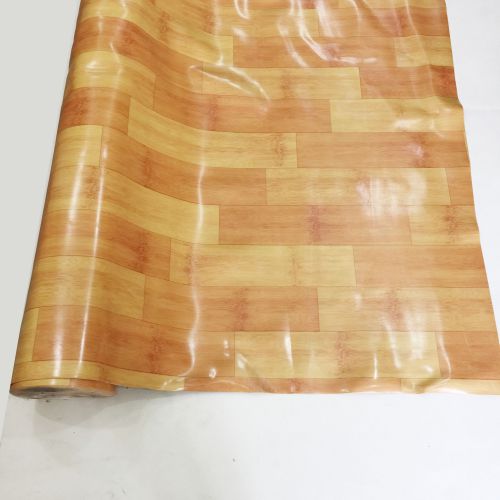 Thảm nhựa simili trải sàn cao cấp - loại dày chống cháy - vân gỗ tre vàng nhạt
