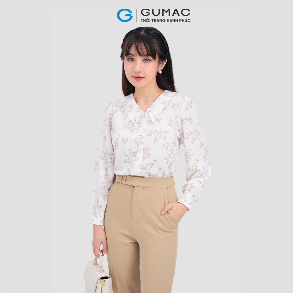 Áo cổ V GUMAC LA1204 bâu nhọn thanh lịch