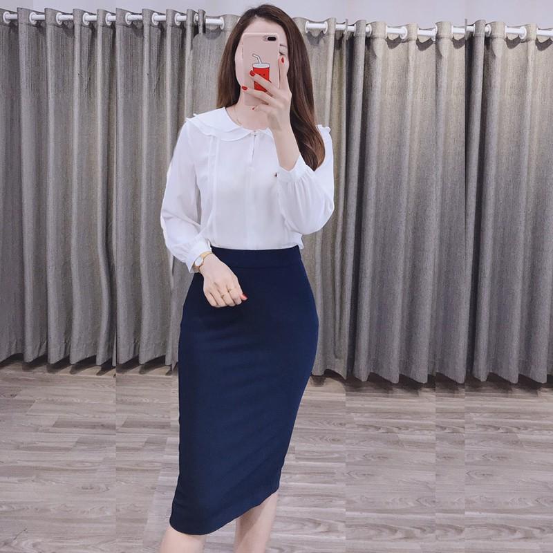 Chân váy nữ công sở Cúc Fashion CV001 bút chì túi đẹp