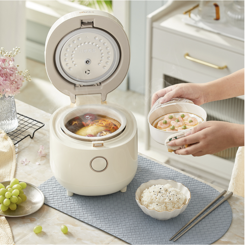 Nồi cơm điện mini 1.6L Bear DFB-C16K1 - 8 chế độ nấu ăn, hẹn giờ, nồi chống dính, chín đều cơm - HÀNG CHÍNH HÃNG, BẢO HÀNH 18 THÁNG