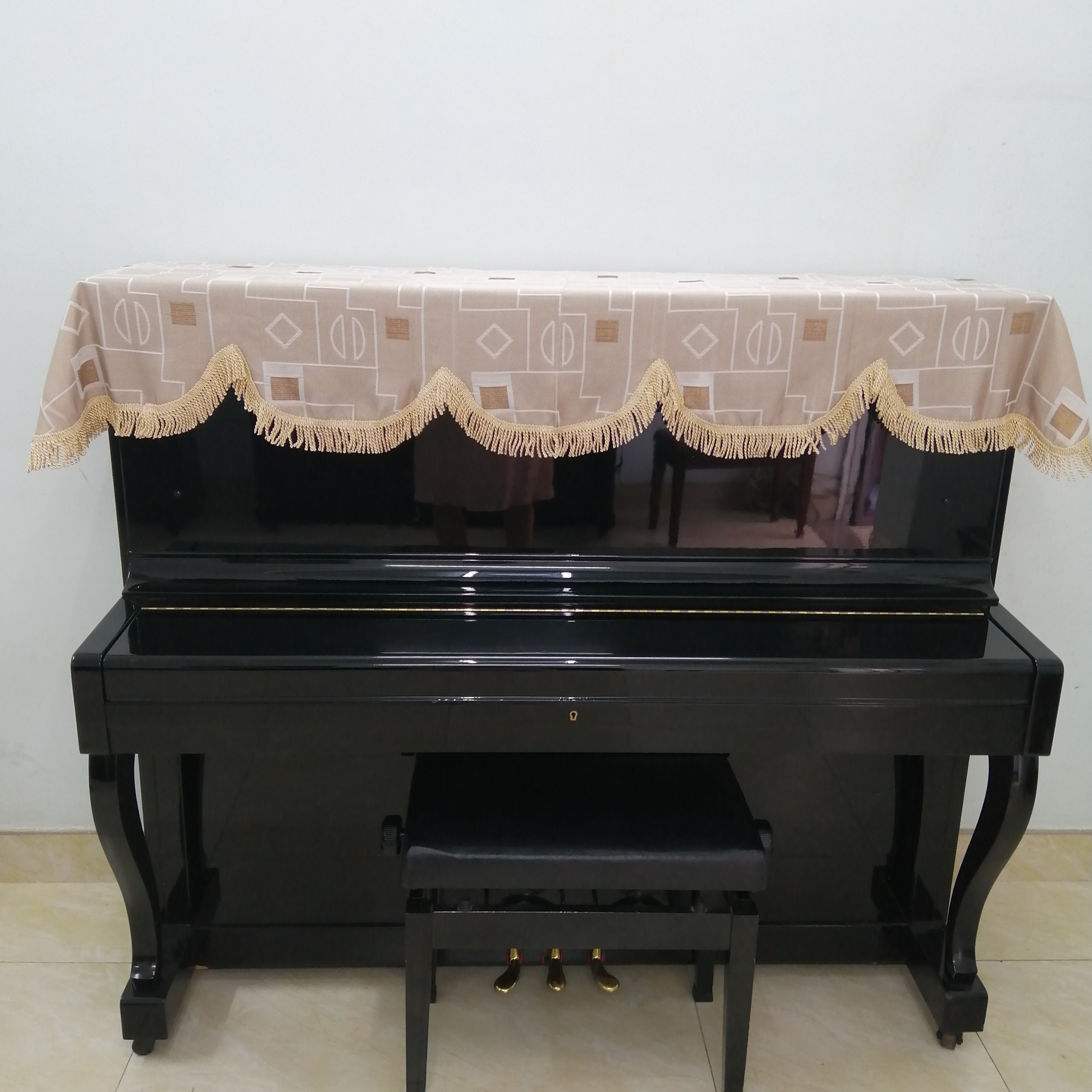 KHĂN PHỦ ĐÀN PIANO HOẠ TIẾT Ô VUÔNG