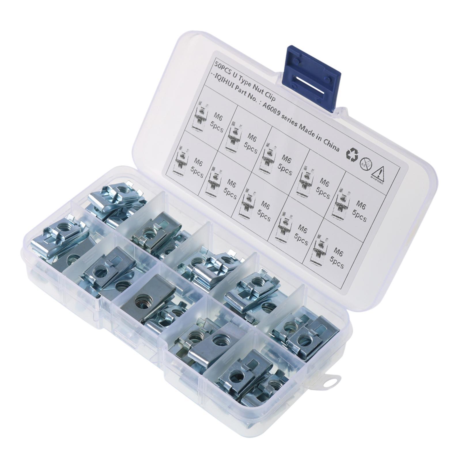 M6 Thread Clip Nut Set Interior Accessories Fixing Nut Fastener for Car Panel Motorcycle Spare Parts