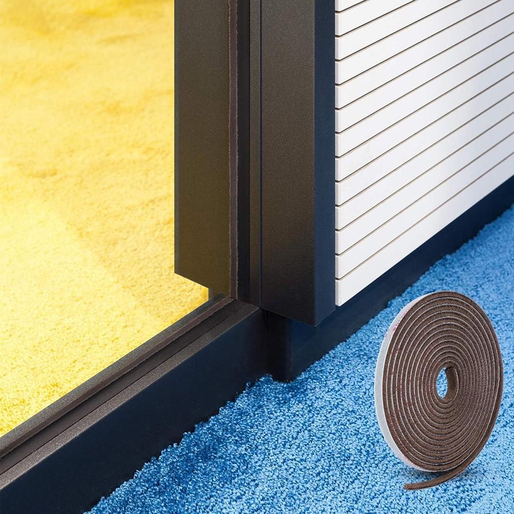 Gioăng lông dải sợi nỉ lông nheoRon Đế dán 9 mm lông cao 15mm dán chặn kín khe hở ngăn côn trùng