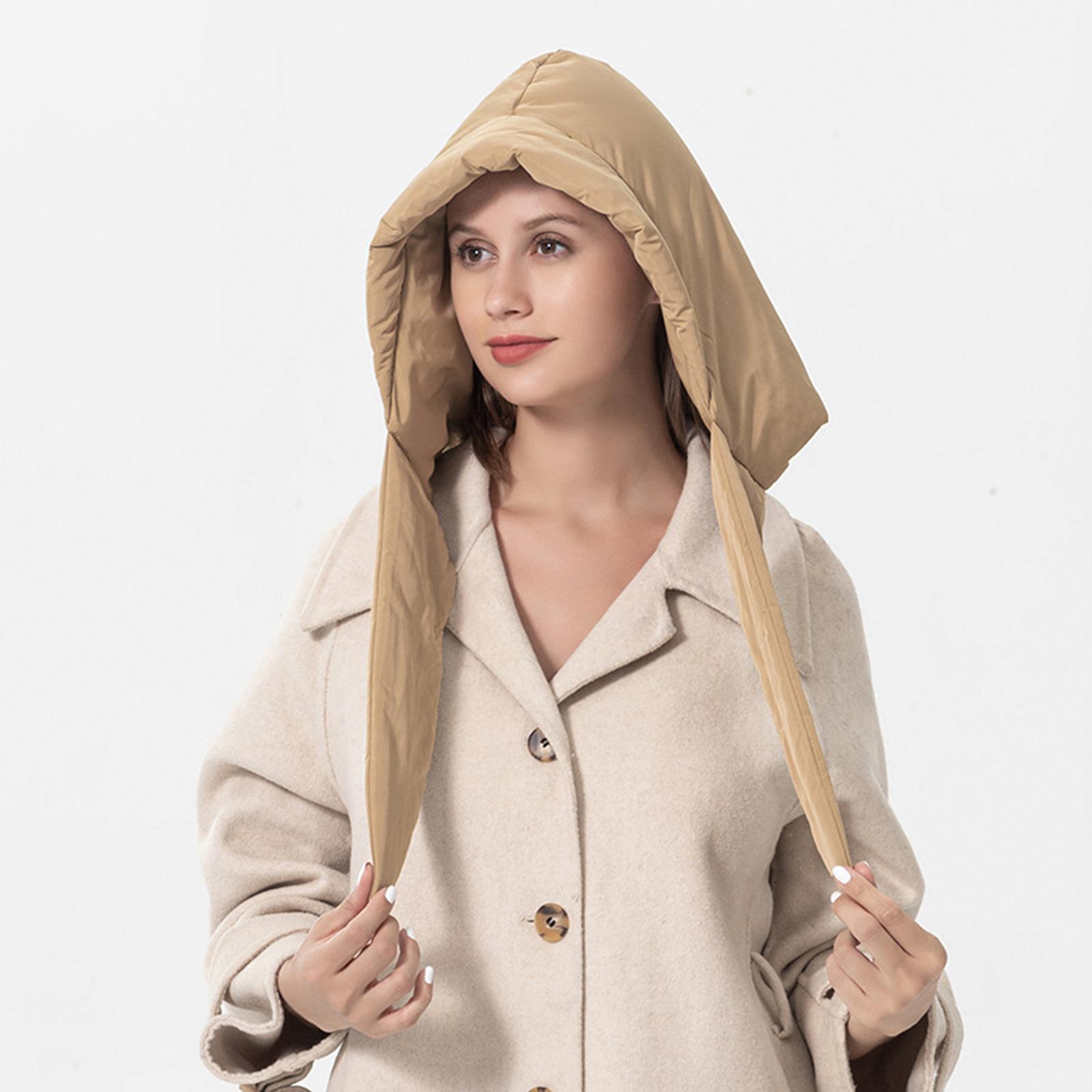 Women Quilted Headscarf Down Hat Windproof Neck Scarf Light and Warm Scarf