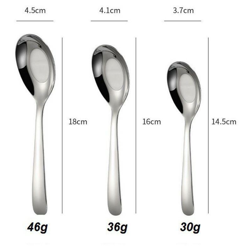 Bộ 3Thìa ăn phở/súp Inox 304 cao cấp bóng loáng