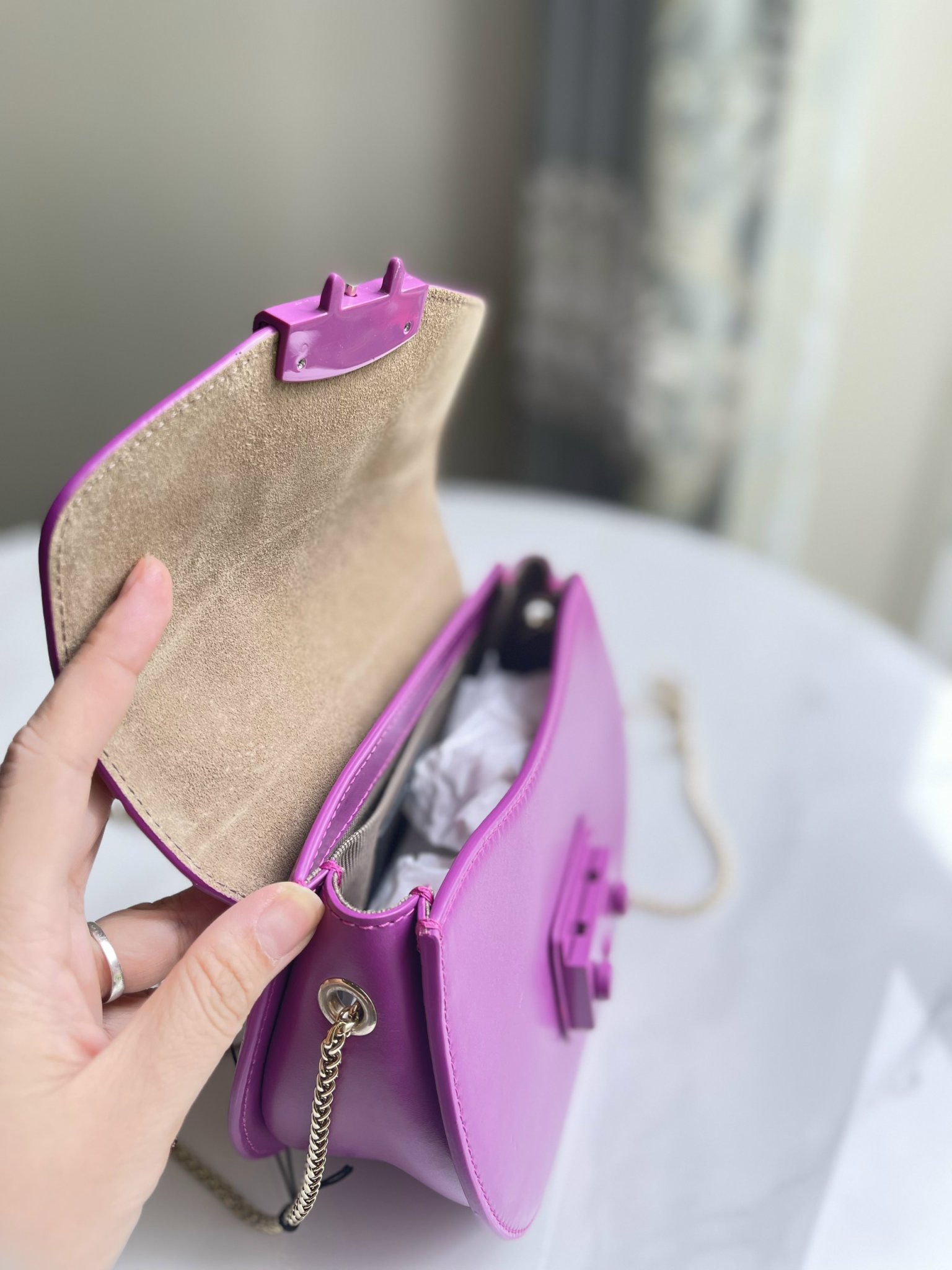 Túi Furla Metropolis Mini Crossbody Flamingo Purple