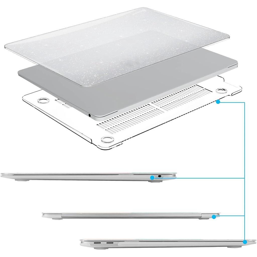 Ốp Lưng Cứng Họa Tiết Kim Tuyến Cho MacBook Air Pro 13.3 14 15 16 inch