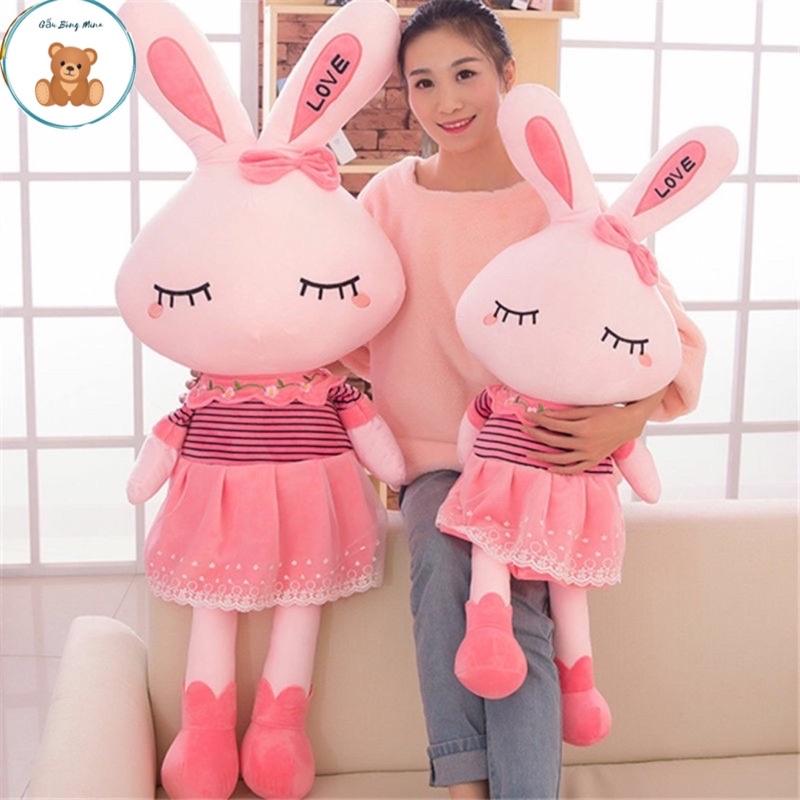 Gấu Bông Thỏ Love - Thỏ Chân Dài Nhắm Mắt - Gấu Bông Mina