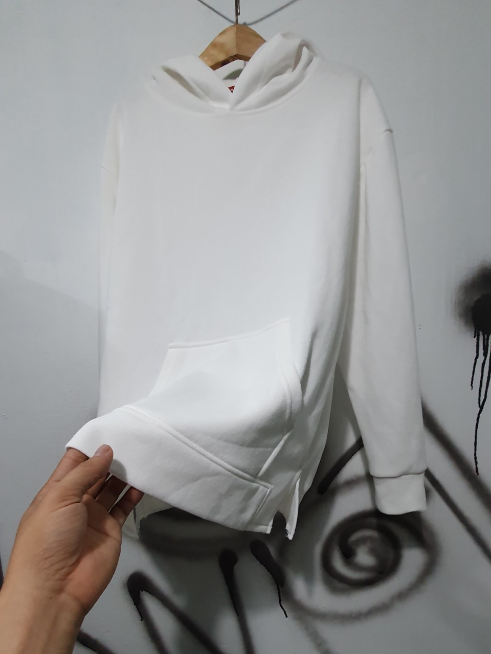 Áo Hoodie Nỉ Bông BASIC WHITE Unisex