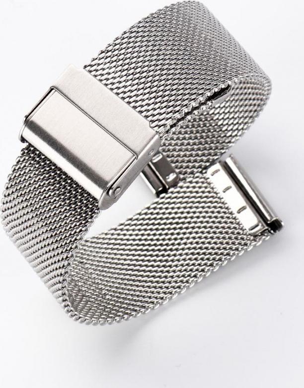 Dây Đồng Hồ Thép Không Gỉ Dây Mesh Cao Cấp Ye - 008 - Bạc - 22Mm