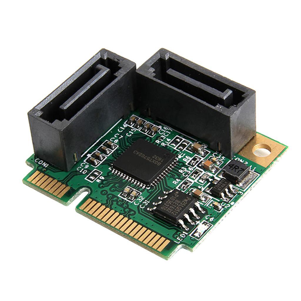 Mini PCIe  To Dual Ports  3.0 6Gb/s Expansion Card Adapter
