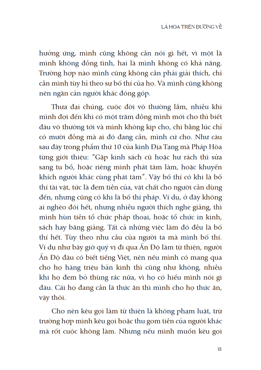 Sách Lá Hoa Trên Đường Về - Thích Pháp Hòa - First News