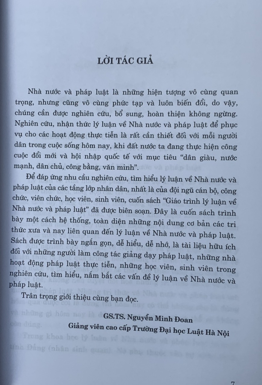 Giáo Trình Lý Luận Về Nhà Nước Và Pháp Luật (Tái Bản Lần Thứ Tư, Có Sửa Chữa, Bổ Sung)