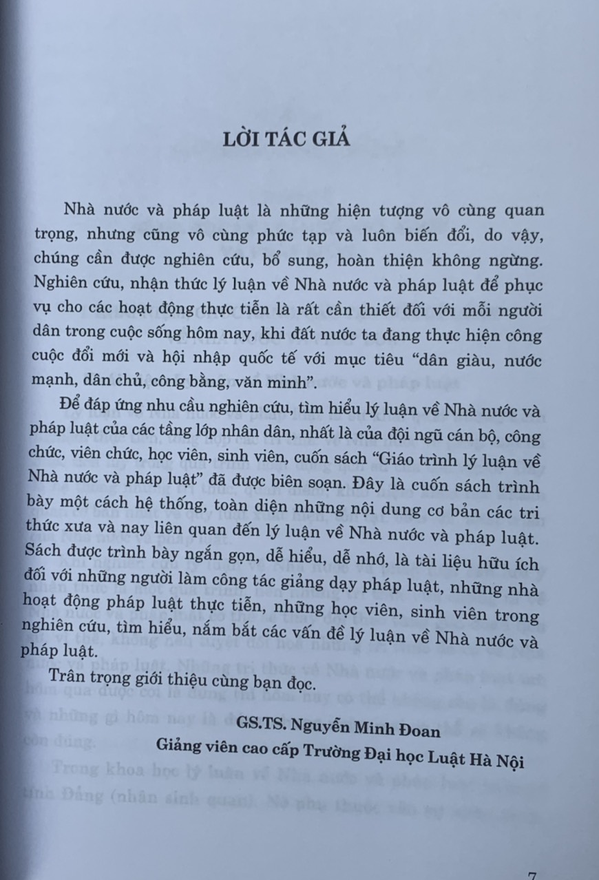 Giáo trình Lý luận về Nhà Nước và Pháp Luật