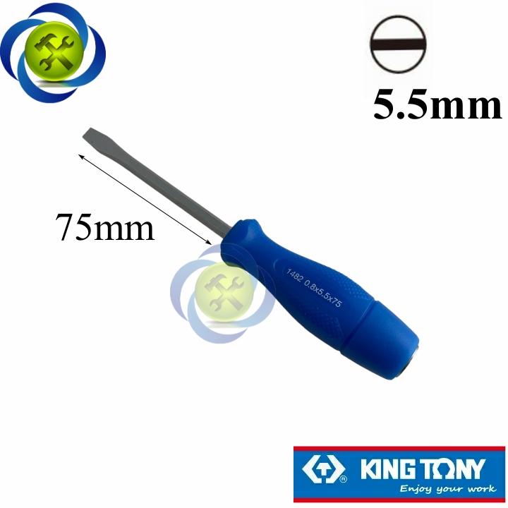 Vít đóng dẹp Kingtony 14825503 8mm x 5.5mm x 75mm cán xanh
