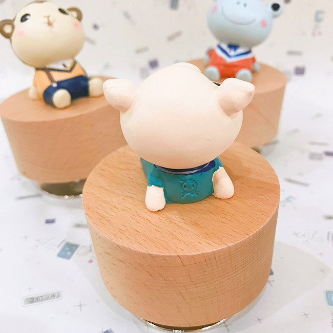 hộp nhạc xoay tròn hình thú