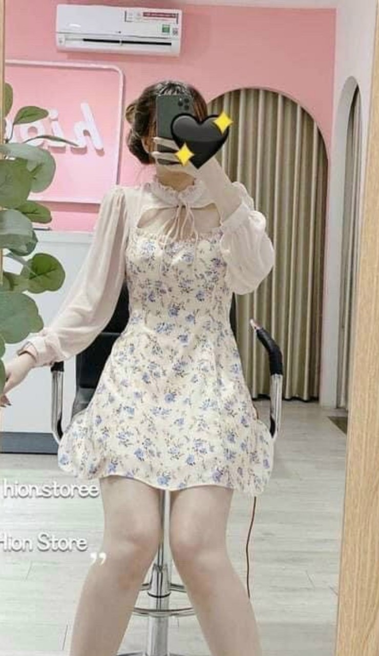 Đầm Nữ Thiết Kế Tay Voan Phong Cách Cổ Kiểu Chất Liệu Kate Lụa Thời Trang
