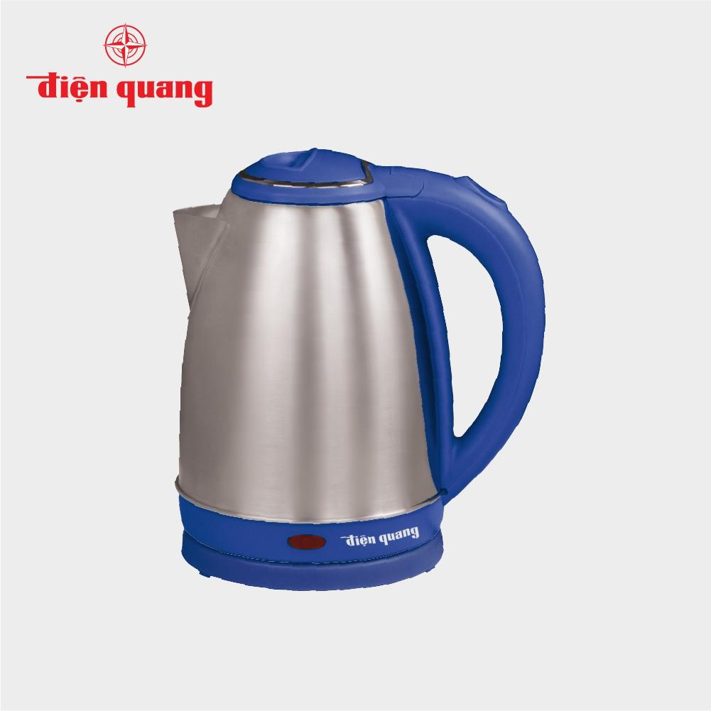 Ấm đun nước siêu tốc Điện Quang ĐQ EKT14 - Dung tích lớn 1.8L, CS 1500W, đế xoay 360°, tự ngắt điện khi sôi. BH 12 tháng