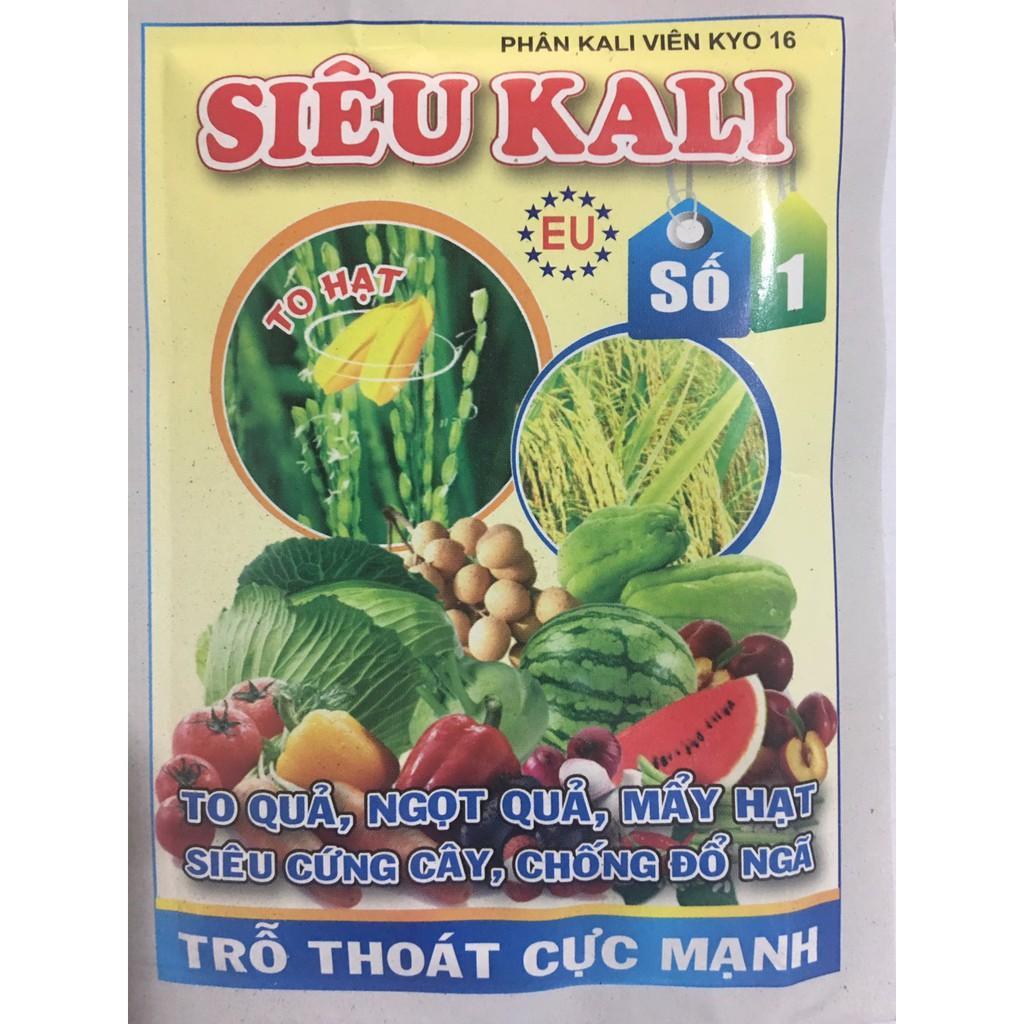 Phân bón SIÊU KALI kali 46 giúp cứng cây, bông nở đều, bông to, màu sắc đẹp, bền màu gói 25gr