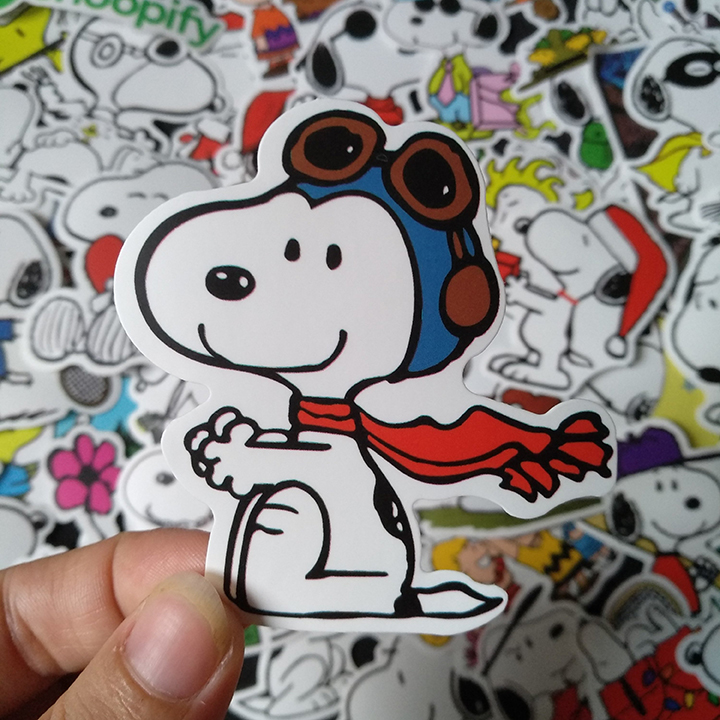 Bộ Sticker dán cao cấp chủ đề SNOOPY - Dùng dán Xe, dán mũ bảo hiểm, dán Laptop