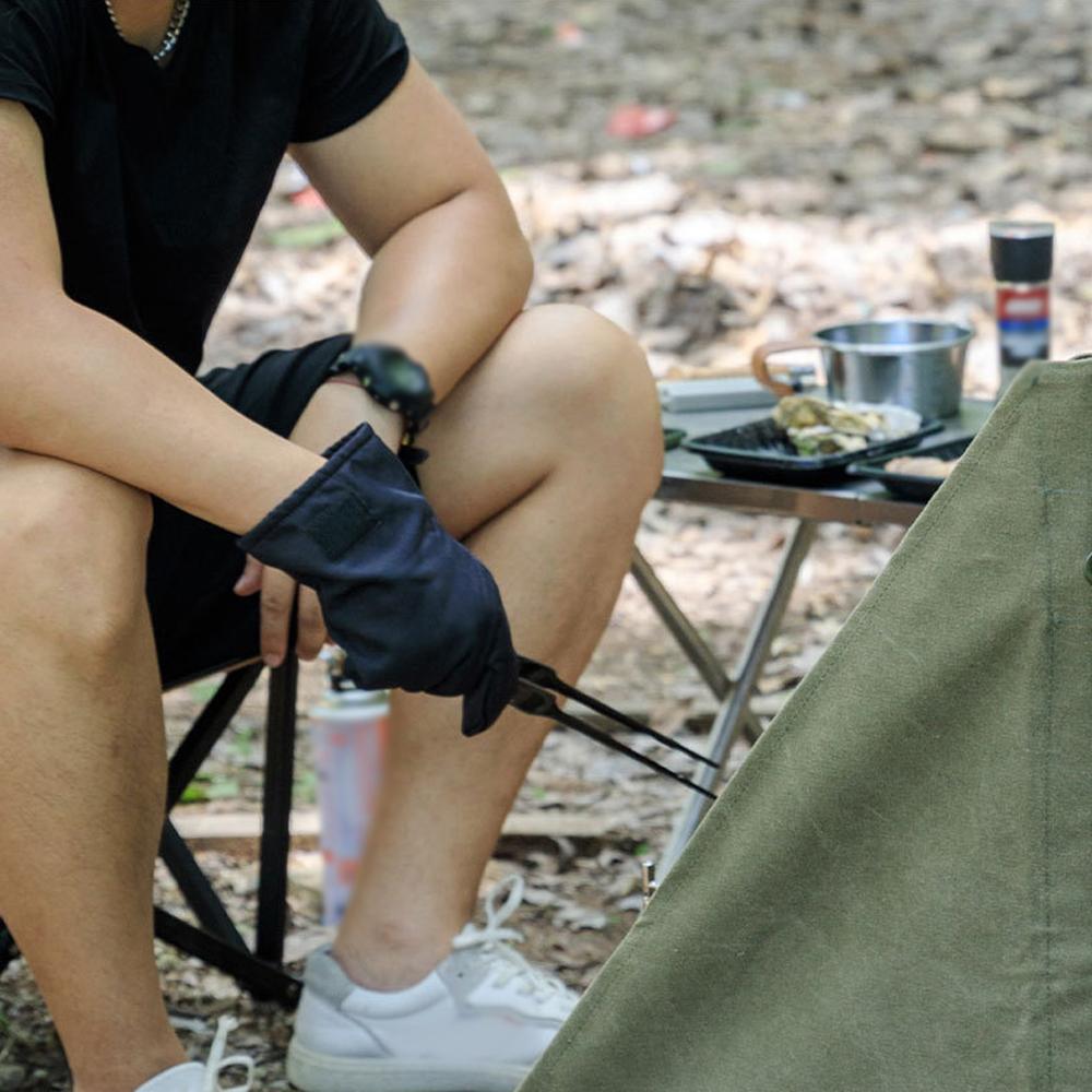 Găng Tay Da Chống Nhiệt Độ Cao Hai Lớp Tháo Rời Thương Hiệu Campingmoon