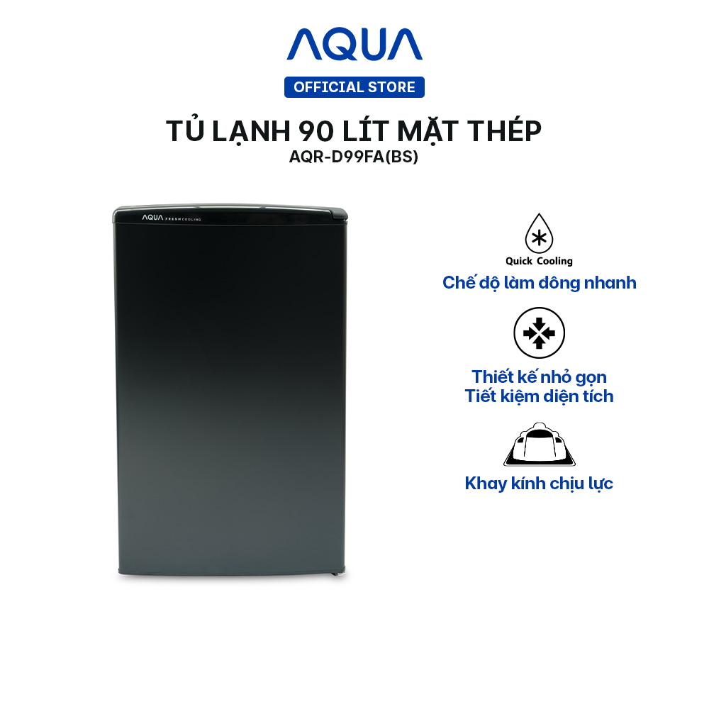 Tủ lạnh 1 cửa Aqua 90 Lít AQR-D99FA(BS) - Hàng chính hãng