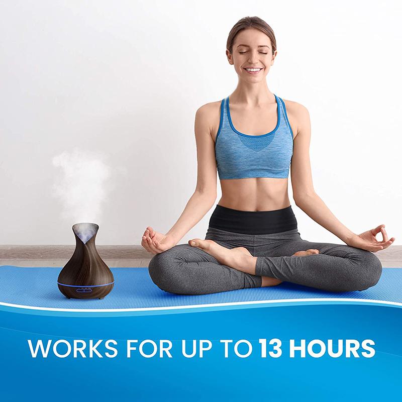 550Ml Máy Tạo Độ Ẩm Không Khí Điện Máy Khuếch Tán Tinh Dầu Khuếch Tán Hương Thơm Hạt Gỗ Dầu Phun Sương Tạo Phun Sương Tạo Ẩm Hình Ếch Con 7 Màu Sắc Đèn LED Cho Ánh Sáng nhà