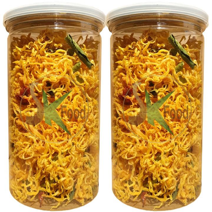 KHÔ GÀ LÁ CHANH HIỆU SK FOOD MỖI HŨ 200G
