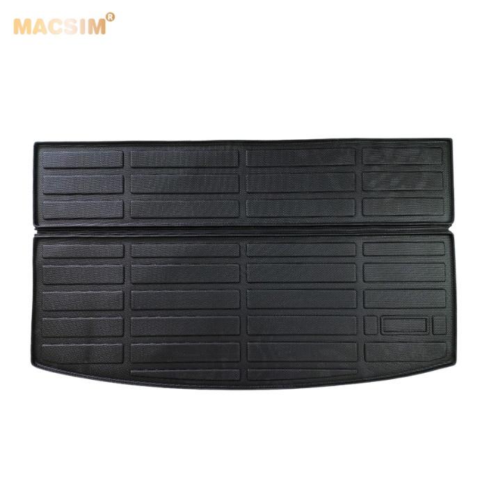 Thảm lót cốp xe ô Mitsubishi Xpander 2018-2020 nhãn hiệu Macsim chất liệu TPE cao cấp màu đen