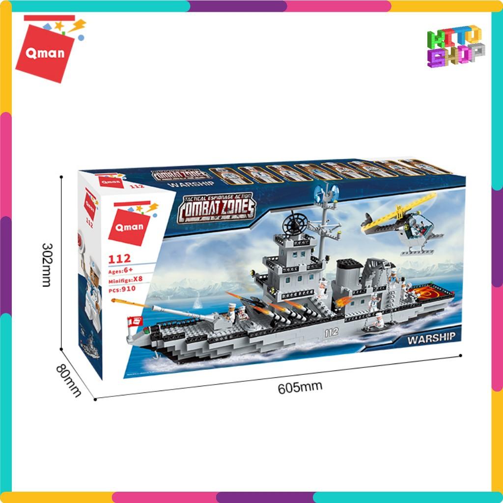 Bộ Đồ Chơi Xếp Hình Thông Minh Qman 112 Chiến Hạm Cho Trẻ