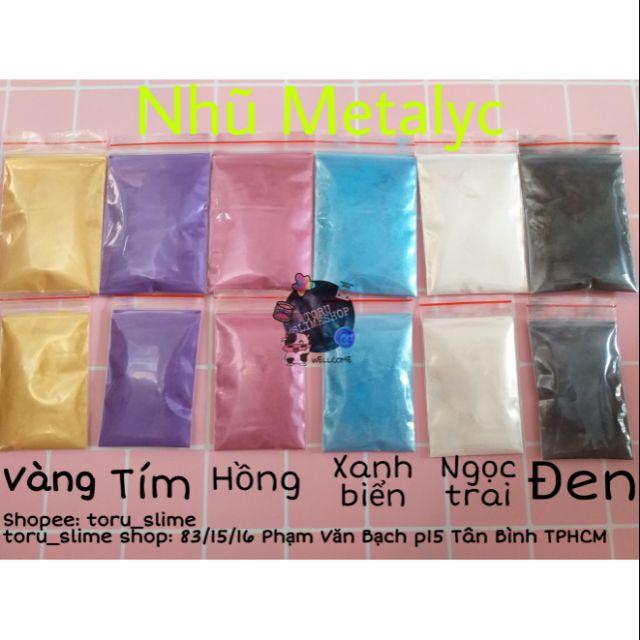 Bột Nhũ Metalyc làm Slime, pha sơn, pha màu toru_slime