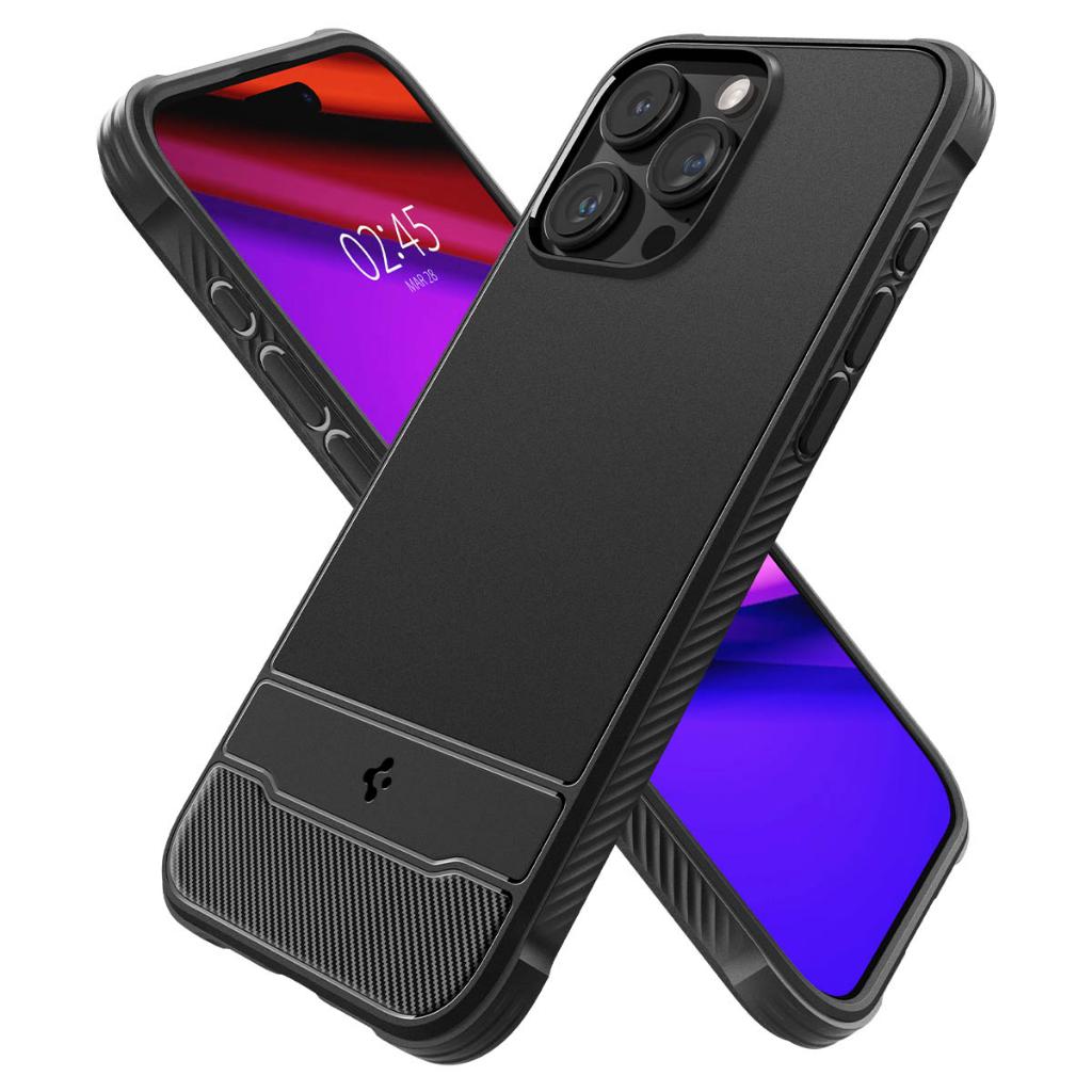 Ốp lưng cho iPhone 15 Pro/ 15 Pro Max Spigen Rugged Armor - Hàng chính hãng