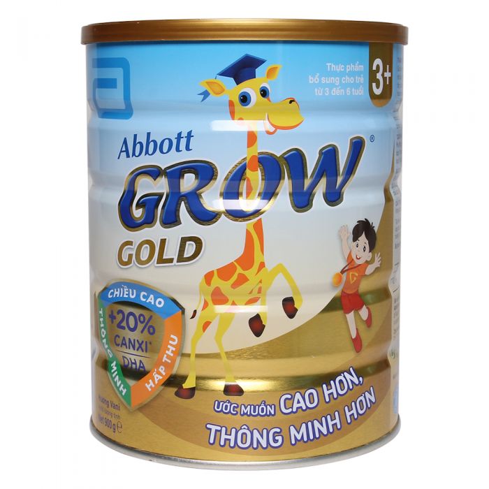 3 Hộp Sữa bột Abbott Grow Gold 3+ 900g