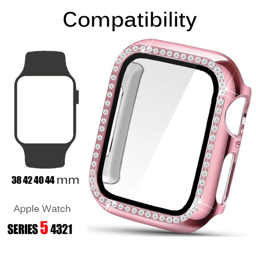 Ốp bảo vệ mặt đồng hồ mặt kính cường lực dành cho Iwatch Se 6 5 4 3 2 1 44mm 40mm 38mm 42mm