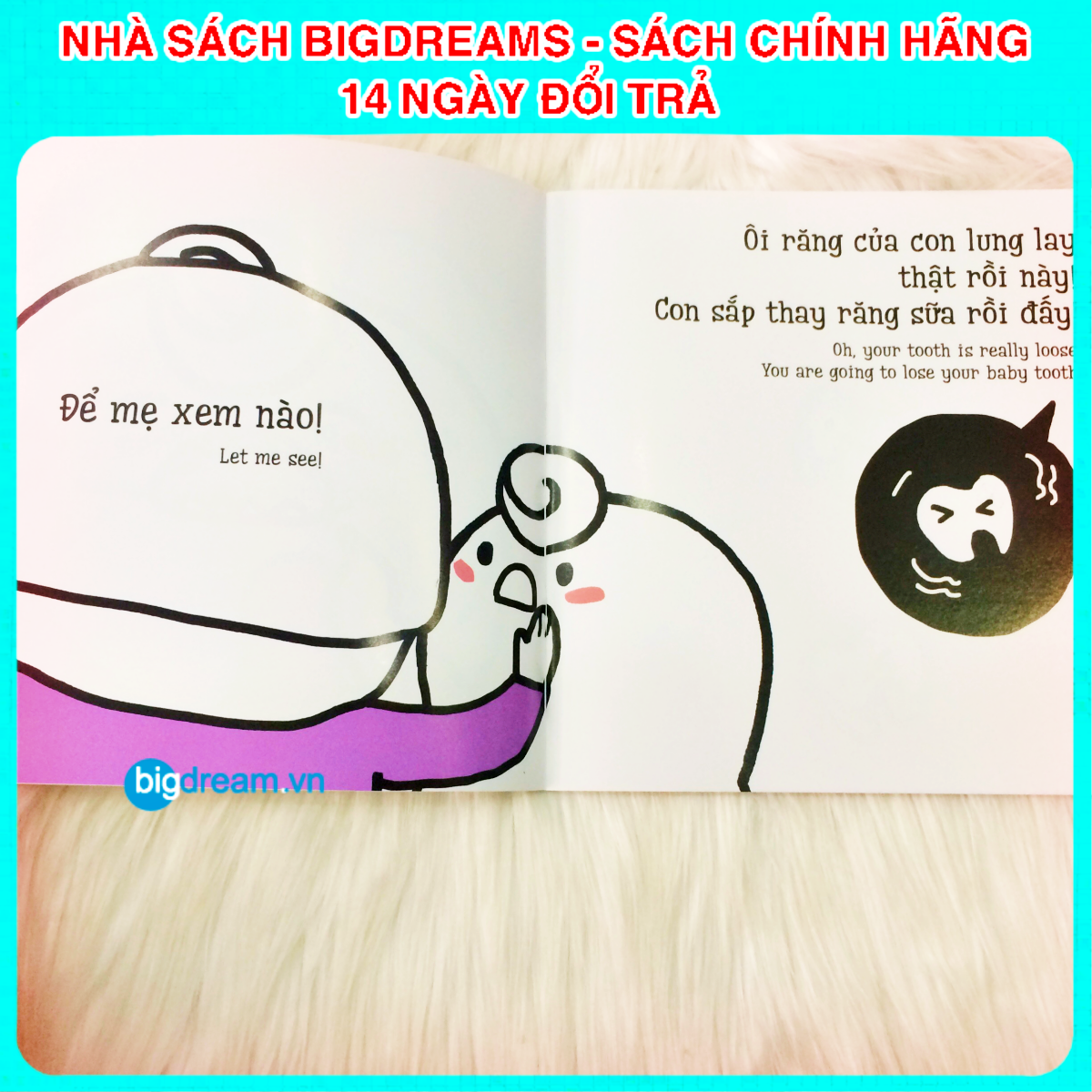 BẢN MỚI SONG NGỮ Miu Miu Tự Lập - Thay Răng Sữa Ehon Kĩ Năng Sống Cho Bé 1-6 Tuổi Miu miu hiểu chuyện Miu bé nhỏ