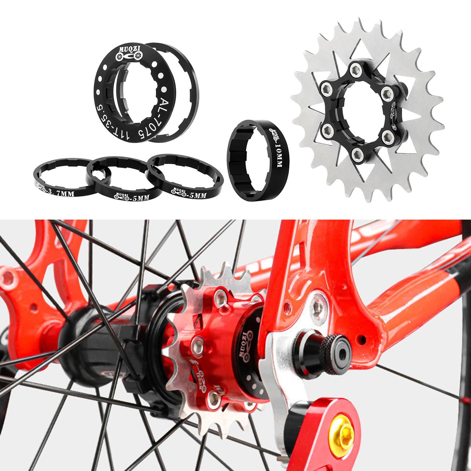 Single Speed Cassette Cog Fixed Gear Conversion Set for 7 to 10s Hubs