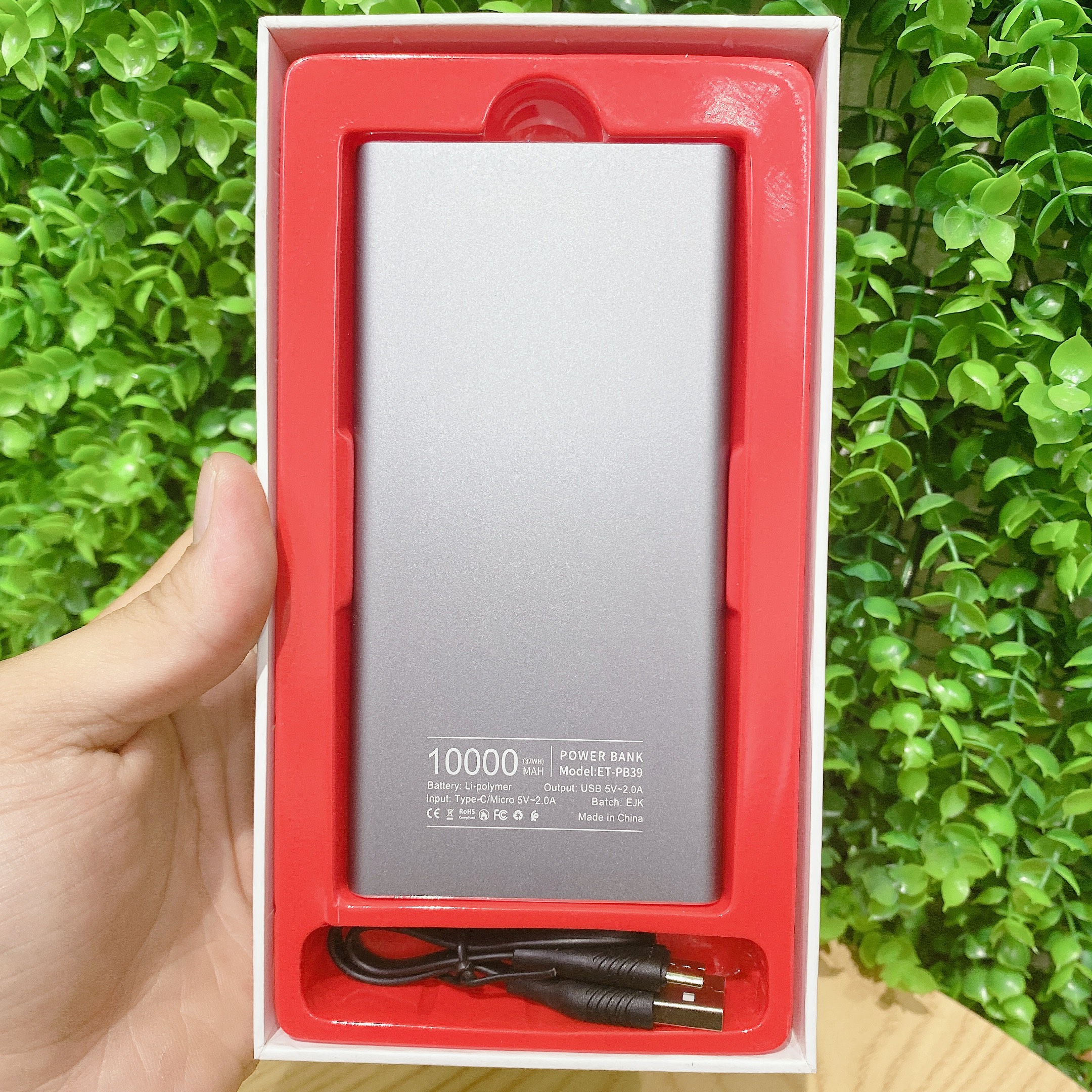 Sạc Pin Dự Phòng 10.000 mAh Earldom PB-39 hàng chính hãng