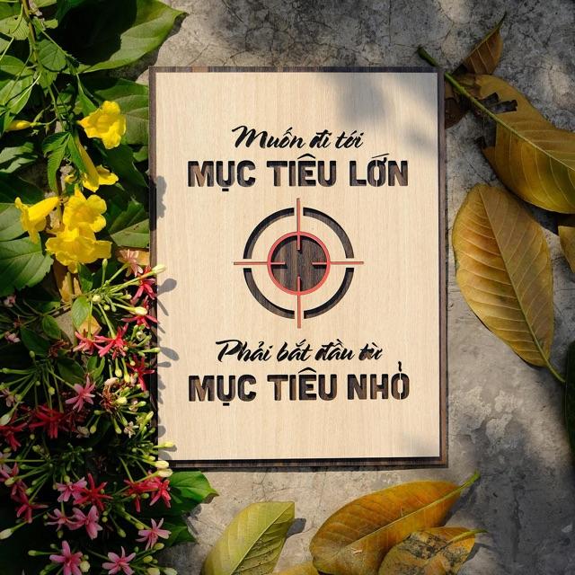 Tranh văn phòng tạo động lực TBIG011: Muốn đi tới mục tiêu lớn phải bắt đầu từ mục tiêu nhỏ