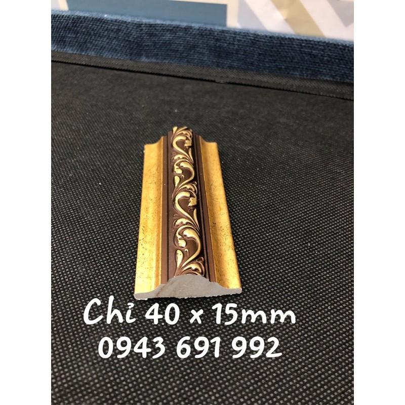 Chỉ nhựa vàng đồng giả cổ bản 4cm hoàn thiện bề mặt