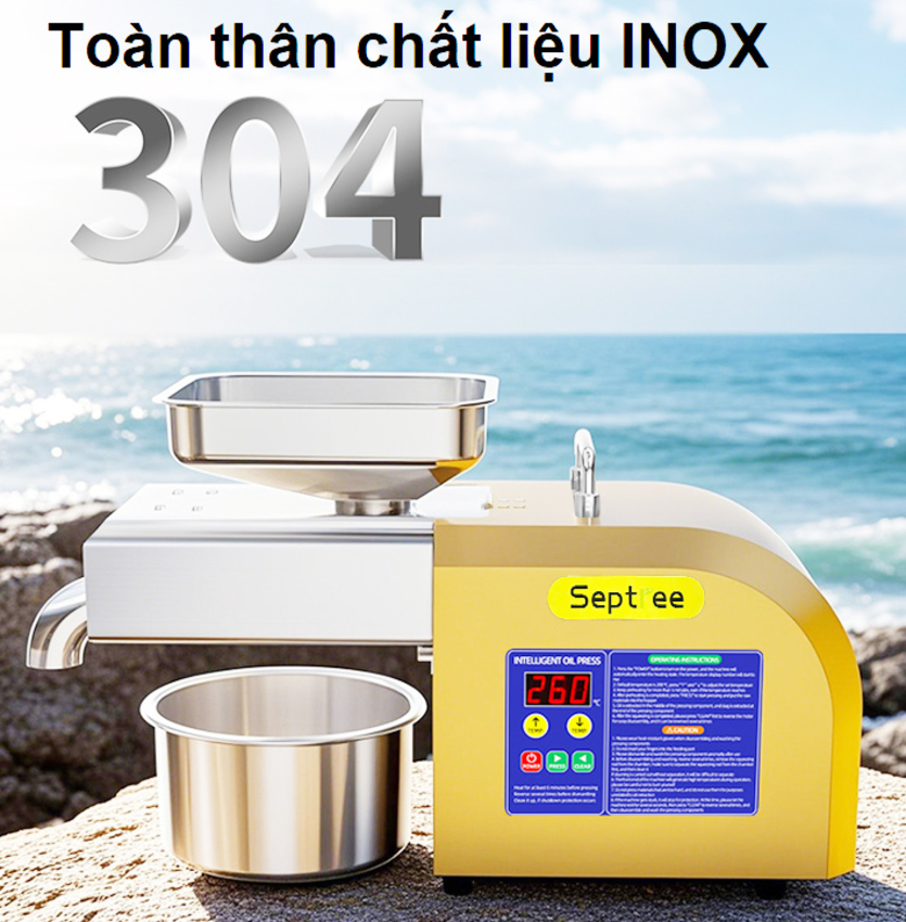 Máy ép dầu ăn thực vật, dùng trong gia đình. Thương hiệu Mỹ cao cấp Septree - Z6 - HÀNG CHÍNH HÃNG