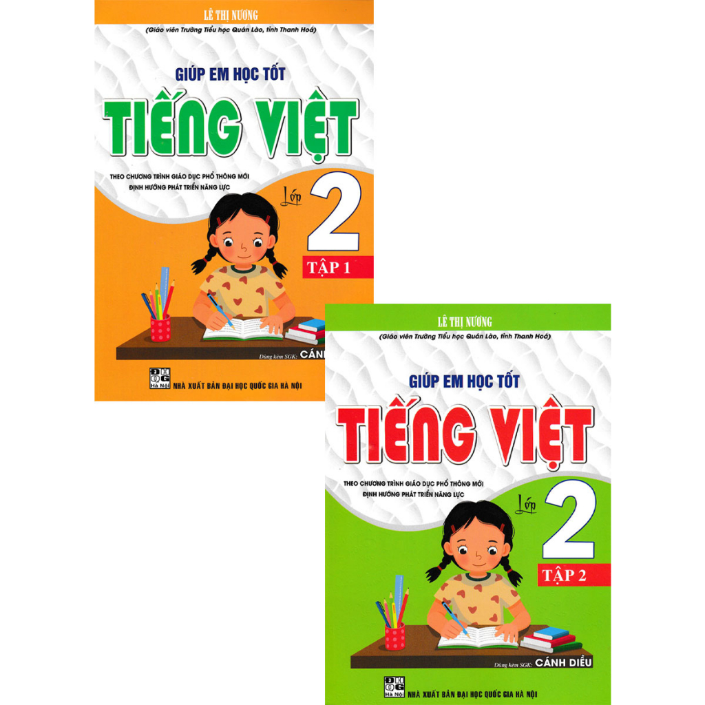 Combo Giúp Em Học Tốt Tiếng Việt Lớp 2 - Tập 1 + Tập 2 (Dùng Kèm SGK Cánh Diều) (Bộ 2 Cuốn)