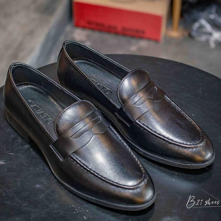 Giày Lười Nam Da Bò Công Sở Đế Cao Su Tăng Chiều Cao Phong Cách Lịch Lãm Full Box - B21 Shoemaker