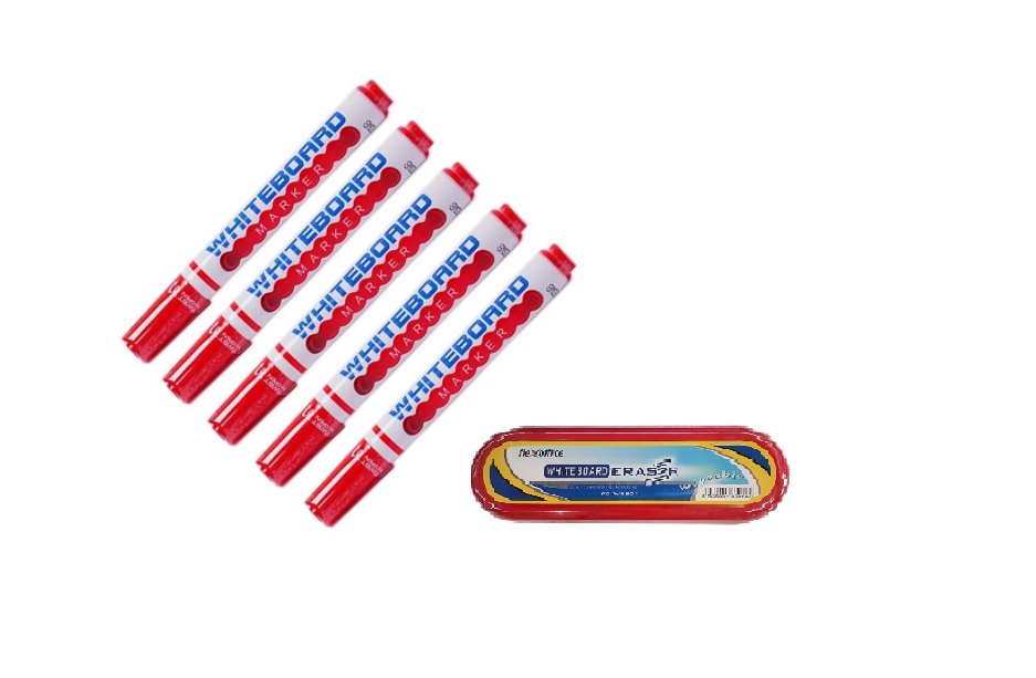 Combo 05 Cây Bút Lông Bảng FO-WB015 Và 01 Cái Lau Bảng FO-WBE01