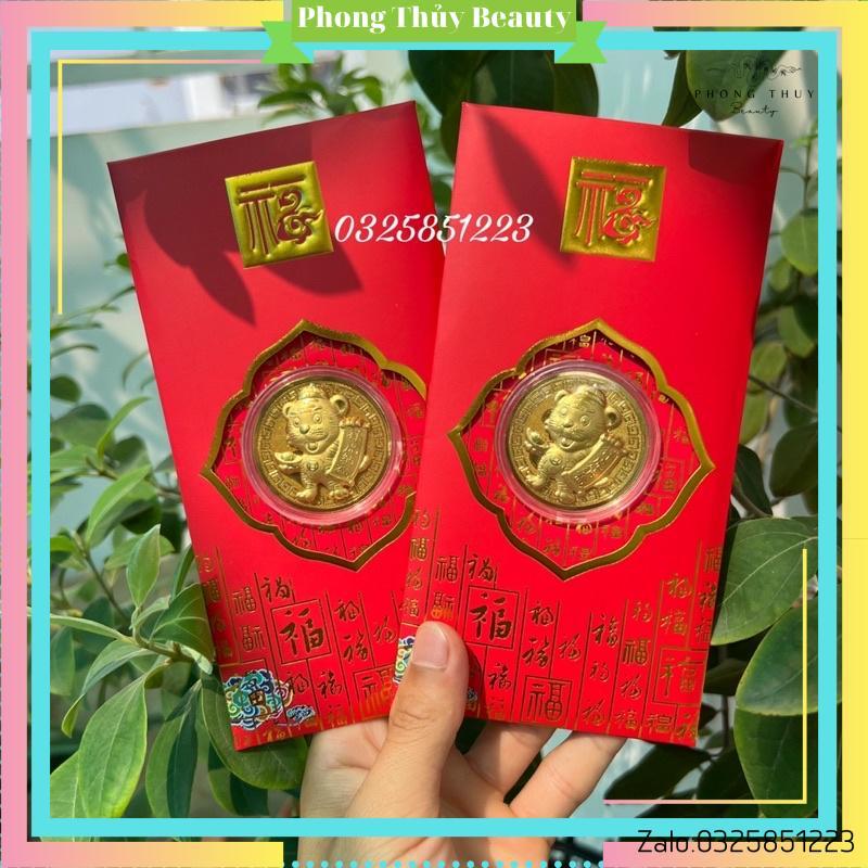 Bao Lì Xì Hình Con Hổ Mạ Vàng Quà Tặng Phong Thuỷ May Mắn Cực Kì Đẹp