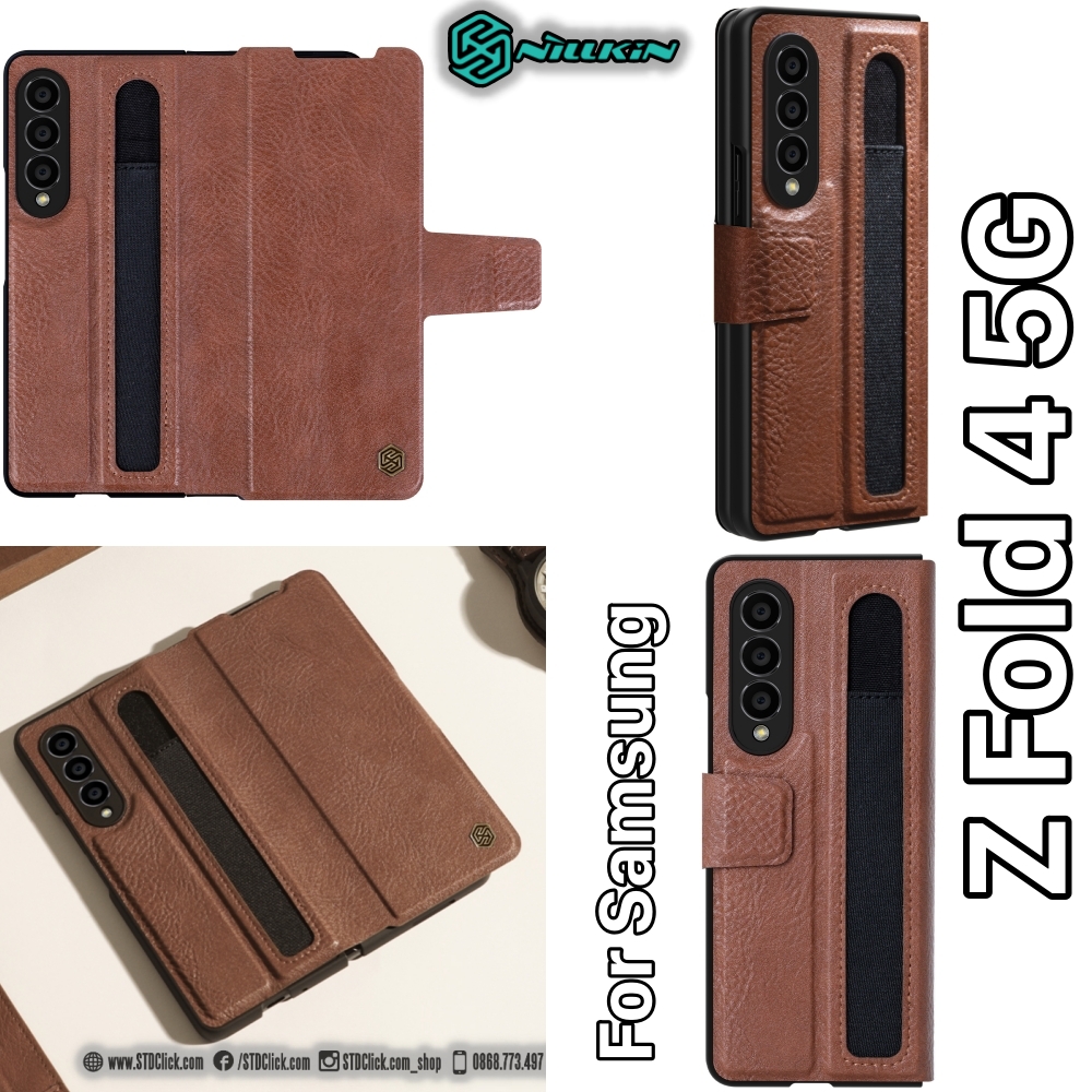 ỐP LƯNG DÀNH CHO ĐIỆN THOẠI SAMSUNG GALAXY Z FOLD 4 5G NILLKIN AOGE CÓ KHE GIỮ BÚT