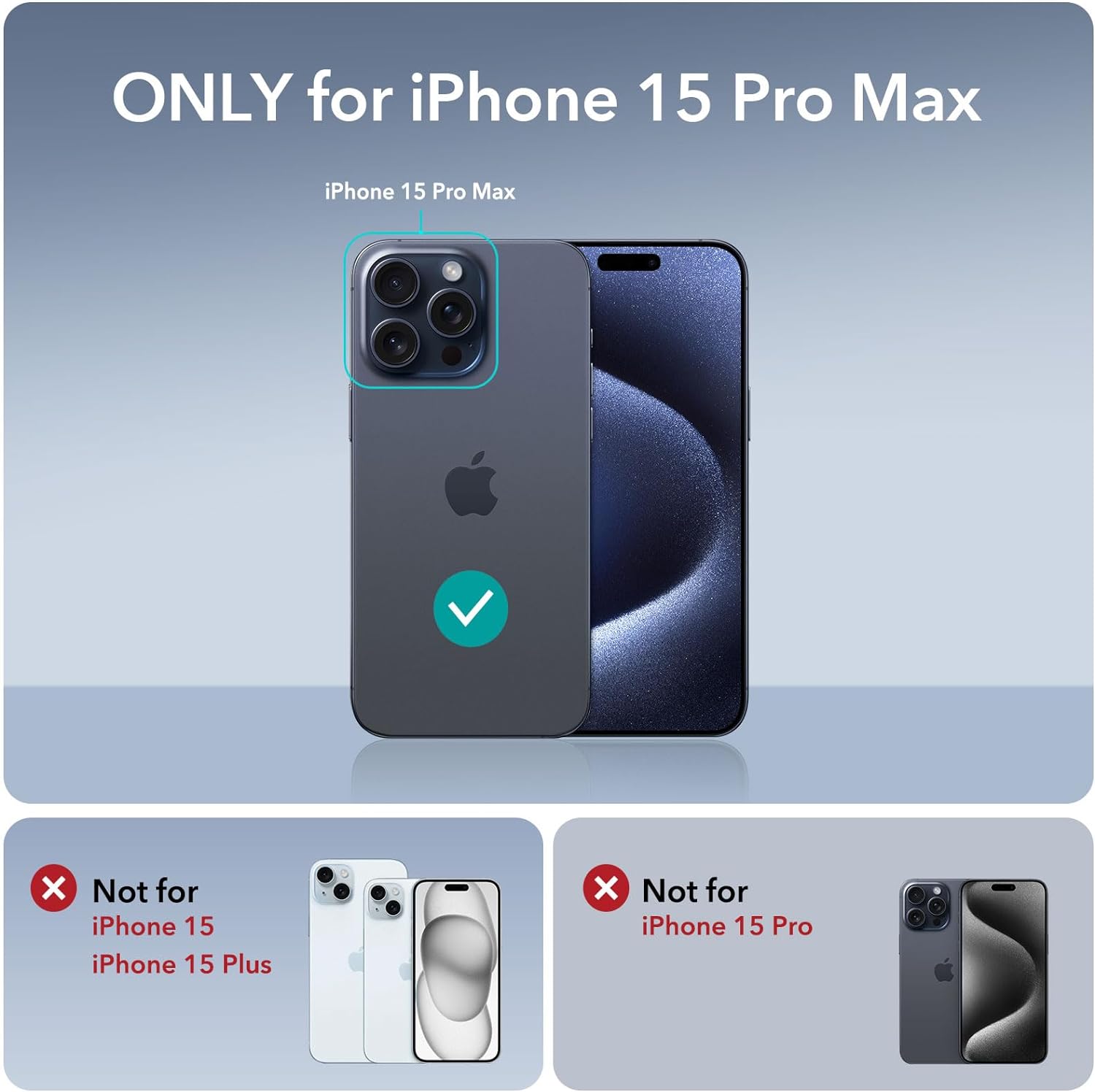 Ốp Lưng cho iPhone 15 Pro Max ESR Classic Hybrid Case Stash Stand with HaloLock - Hàng Chính Hãng