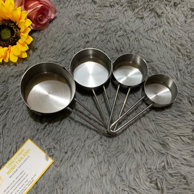 Muỗng đong bằng inox bộ lớn