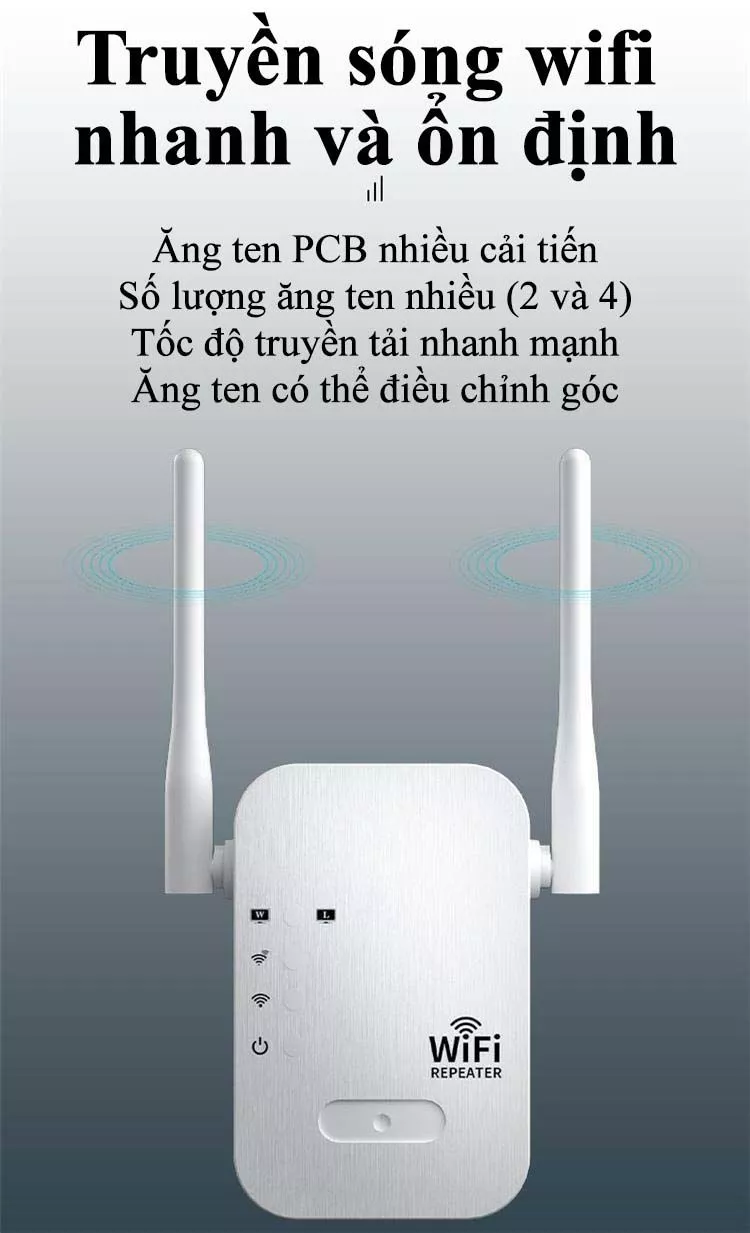 Bộ Kích Sóng Wifi Cao Cấp Twifi 4 Râu Râu Cực Mạnh, Tăng Sóng Wifi Tốc Độ Cao 300Mbps Sử Dụng Siêu Mượt, Kích Wifi Siêu Khỏe, Truyền Sóng Nhanh Ổn Định Có Ăng Ten Chỉnh Được Góc