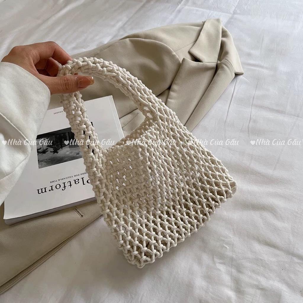 Túi cói lưới mẫu mới đi biển size mini nhỏ xinhhh